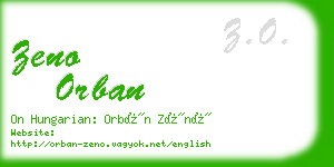 zeno orban business card